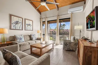 Image de Vue sur l'océan avec 3 systèmes de climatisation séparés pour plus de confort. Emplacement de choix dans le bâtiment 1!