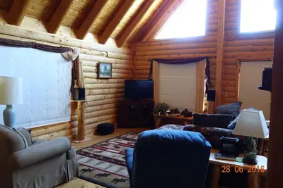 Image de Log Cabin dans les trembles Ă Vega State Park
