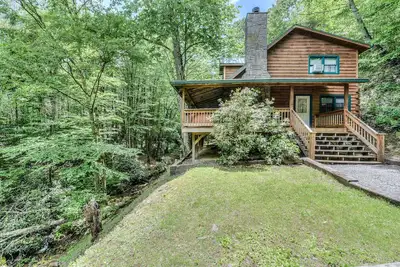 Image de Maison en bois rond Creekside Mountain