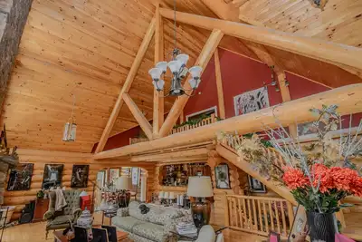 Image de La vraie cabane en bois rond du Vermont.