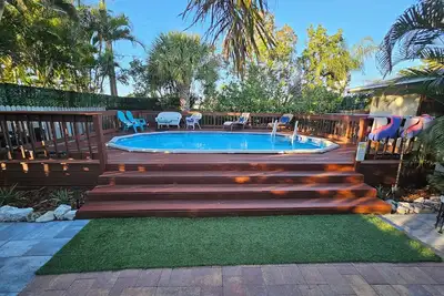 Image de 1 km de Siesta Key, piscine chauffée et jacuzzi, grill, chariot de plage, WiFi, articles pour bébés