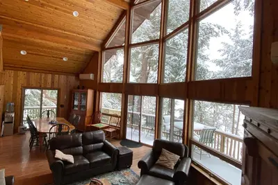 Image de Lac \/ Location de ski - une maison pour toutes les saisons Sunapee Waterfront Cedar Home