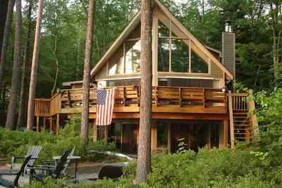 Image de Lac Winnipesaukee Accueil Lakefront Avec Great Sandy Beach / Swim Area