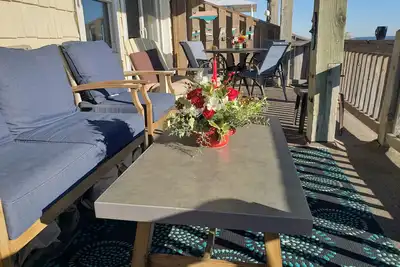 Image de Belles vues de notre terrasse surdimensionné et Condo sur la plage