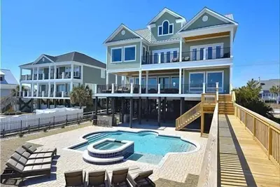Luxueux Accueil Oceanfront Avec Piscine, bain à remous, ascenseur & Cinéma