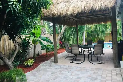 Image de Maison ensoleillée à Fort Lauderdale / Tiki Hut / Piscine chauffée