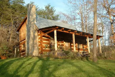 Image de Quintessential privée Log Cabin: Surplombant la rivière des Français Broad