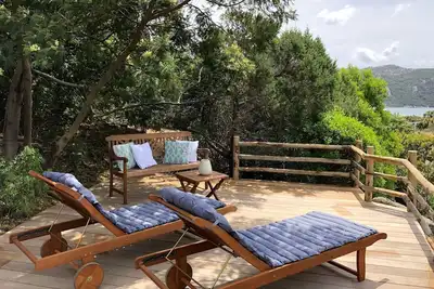 Image de Plage de Santa Giulia. Maison, la plage à pieds, Wifi inclus.