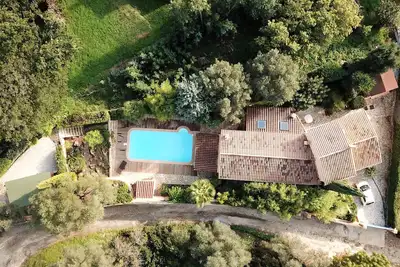 Image de Grande maison avec piscine et jardin exotique