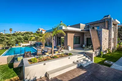 Image de Afroditi Seaview Luxury Villa, 3 minutes de la plage, Daratso Chania