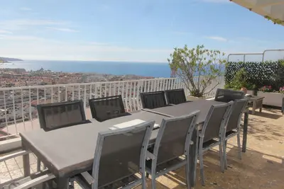 Image de Sur Les Toits de Nice, Vue Imprenable, Face à la Mer, Superbe Terrasse