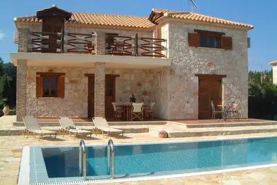 Image de Villa privée avec piscine et vue sur la mer du balcon - Gerakas - Zante