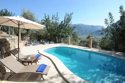 Image de Maison dans oliveraie à Sóller avec piscine privée - Barbacue. Climatisation