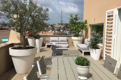 Image de Magnifique penthouse avec terrasses à 10 'à pied des musées du Vatican et du centre de Rome