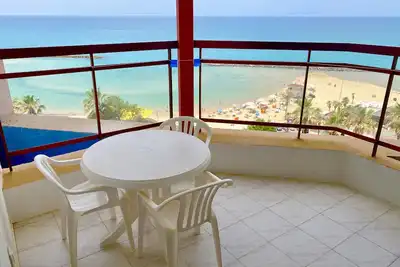 Image de Appartement face mer, rue Gad Machnès, terrasse, vue panoramique, Kikar.