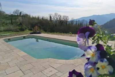 Image de Une ville thermale de Toscane, vue imprenable, piscine de 9m x 5m, bbq