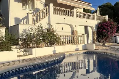 spacious villa with private pool near beach - sleeps 8