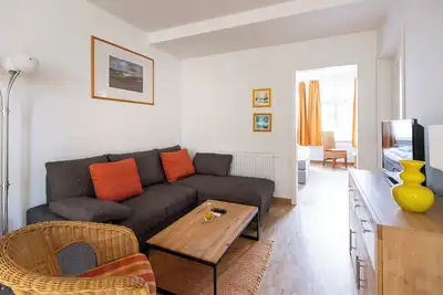 Image de Appartement chaise de plage dans le domicile de la mer Baltique Sandburg