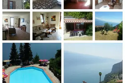 Appartement \"Rustico\" sur le lac de Garde \/ Limone, jardin 70 m², 5 pers. Accès piscine, vue