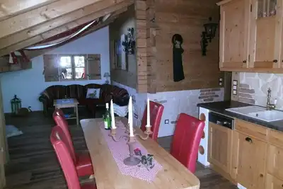 Image de appartements Confort « Liesl » et piscine avec une vue fantastique dans le style alpin