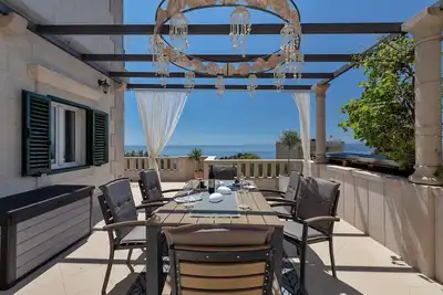 Image de ctma255 - Maison de vacances avec piscine privée, animaux acceptés, 6 + 2 personnes, avec une belle vue sur Makarska