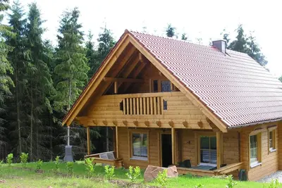 Image de Cabane en rondins de luxe finlandais (maison 2) dans le parc naturel \"Pfälzer Wald\" (500 mètres d'altitude)