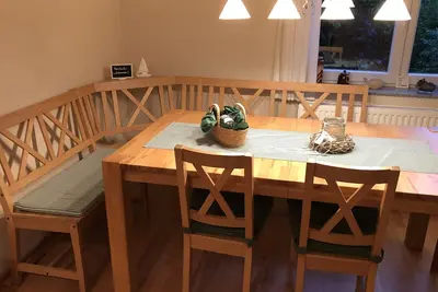 Image de À Eckernförde sur la mer Baltique: maison de vacances confortable avec cheminée près de la plage