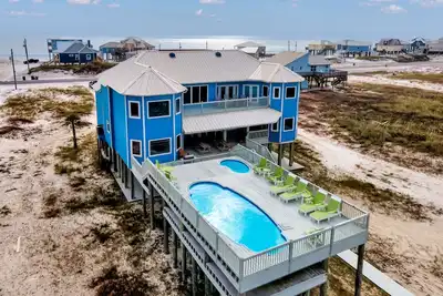 Luxe Bayfront 6 Chambre Maison sur la plage privée avec piscine, jacuzzi, Gazebo