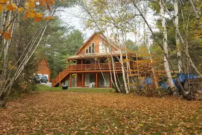 Image de Modern Log Home - Coeur des Montagnes Blanches, Ă quelques minutes de White Mt Nat. parc