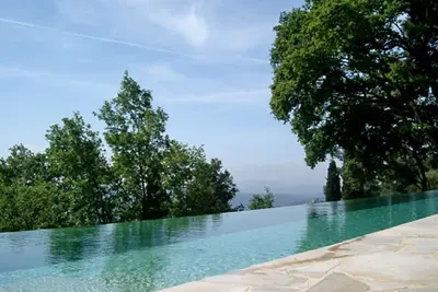Image de Vue imprenable sur la mer Méditerranée, piscine à débordement de 20m, maison d'hôtes indépendante