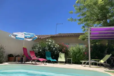 Image de Terrasse du Moulin - Maison de village du 19ème siècle avec vue piscine et terrasse
