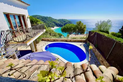 Image de V&V Lloret-Villa Mediterrania: vue mer panoramique, 120m plage de Canyelles