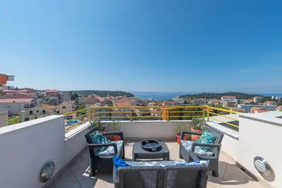 Luxury, penthouse style apartment with magnificent panoramic sea view