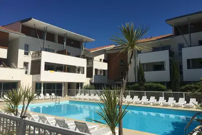 Image de Rés. standing 2 piscines, 350 m plage Moliets, apt 6 pers, 2 ch, rez-de-jardin