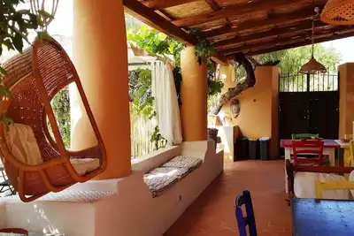 Image de Bleu Deux chambres à Eoliennes Salina 900 mètres de la mer