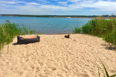 Image de Vacances au bord du lac près de Leipzig / Sauna- Confortable maison de vacances sur la plage privée