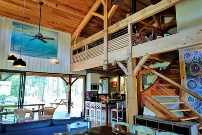 Image de Villa bois spacieuse 8 places climatisée avec forêt privative + duplex 5 places.