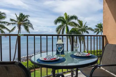 Image de Condo face à l'océan avec vue sur la baie de Maalaea