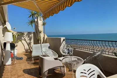 Image de Vue mer 180°, Première ligne plage Centre village Atico, terrasse, clim, piscine