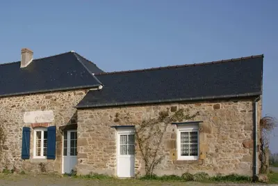 Image de Maison typique bretonne dans la Baie du Mont Saint Michel (Saint Malo)