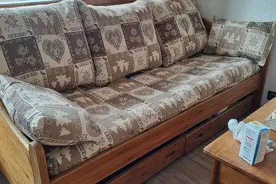 Image de Location appart Pieds pistes 2 pièces 30m2-6pers Reberty 1850 chambre séparée