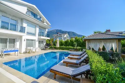 Image de villas de luxe 3 chambres à oludeniz à louer avec piscine privée et jardin
