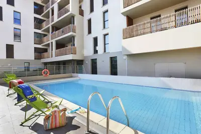 Image de Appart cosy et sympa 8p avec balcon, à 50m de la plage!