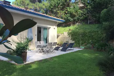 Image de Pyla Sur Mer: plein pied T3 villa contemporaine climatisée plage 500