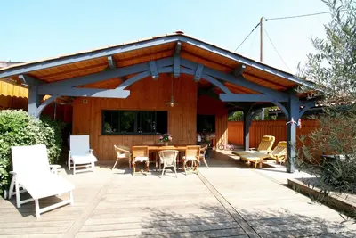 Image de Au pied de la dune, très central + calme, cuisine d'été, grand jardin