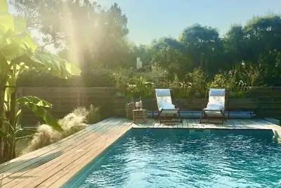 Image de Beach Estagnots, heated pool, intimate garden, villa coup de coeur. <br>