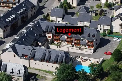 Image de Vignec - Saint Lary : Appt T3 cabine 50m², balcon, vue montagne, parking, Wifi