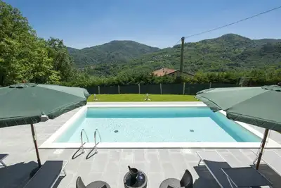 Image de Belle maison de vacances avec climatisation, piscine, Wifi, Tv, terrasse, vue panoramique, parking