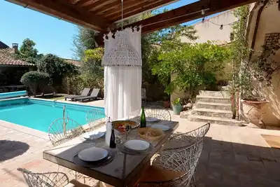 Image de Belle maison de village avec piscine chauffée, climatisation, près de Pézenas, Languedoc