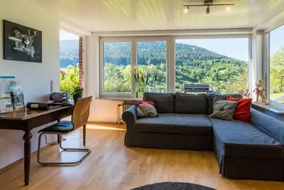 Image de Vue de rêve: Wlan, sauna, barbecue, cheminée, jardin clôturé, aire de jeux, feu de camp, Spielzi.